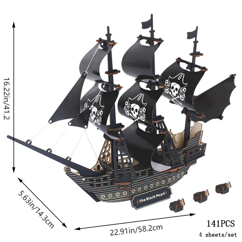 My Pirate Ship Puzzle! (3D Wooden Pirate Ship)