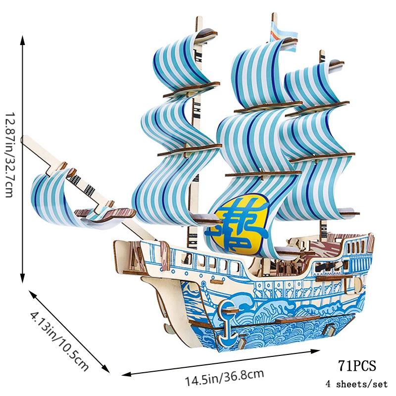 My Windy Sailboat Puzzle (3D Wooden Puzzle Sailboat)